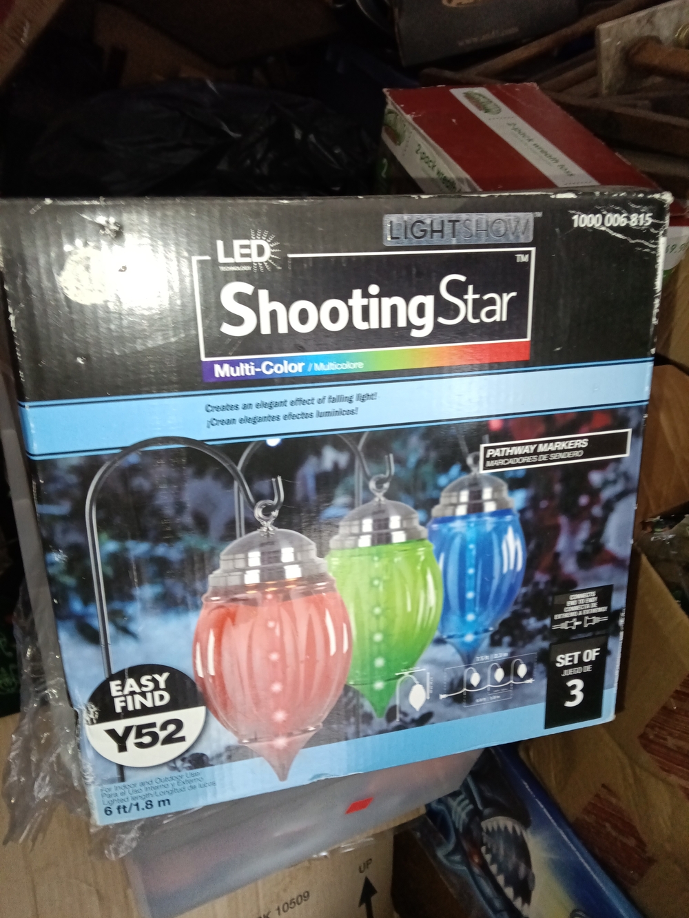 Multi-Color LED Shooting Star Pathway Markers Set of 3 New Old Stock